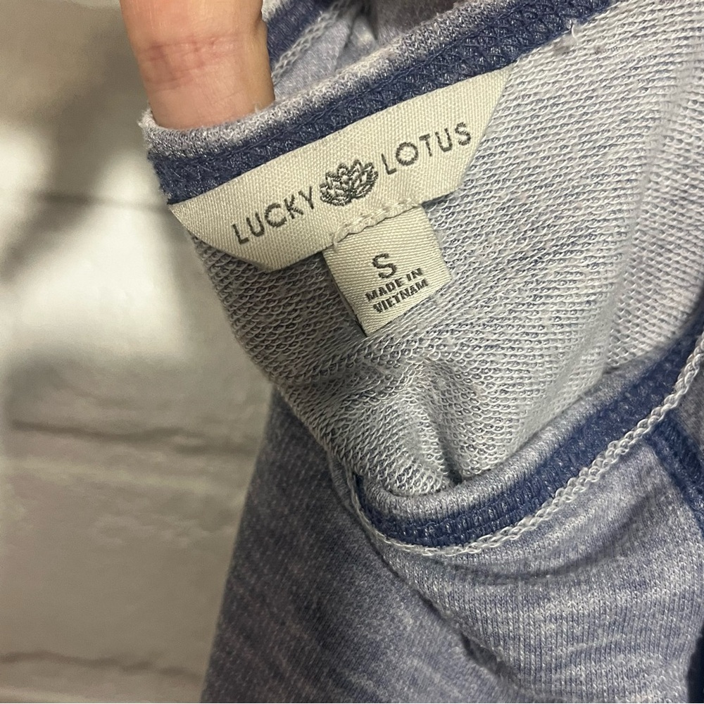 Lucky Lotus Womens Dress Casual Blue Soft Sleeveless Drawstring Waist Small - Picture 7 of 7